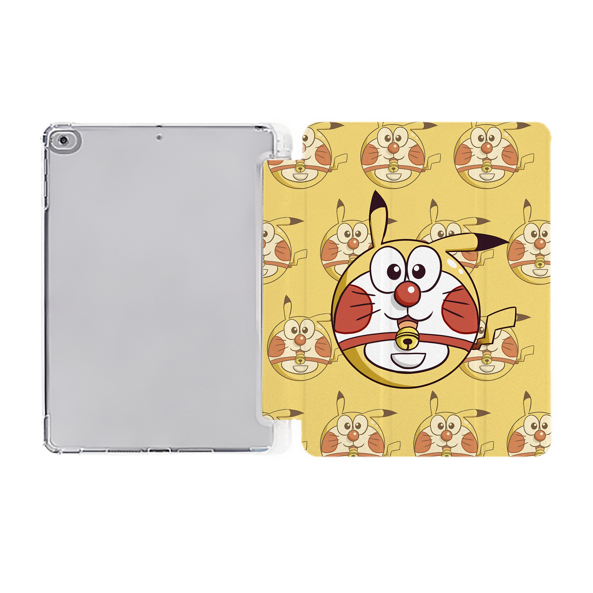 （画像用） ドラえもん Doraemon IPad ケース ペン収納付き 三つ折りスタンド PUレザー×シリコン 対応機種9.5/10.5/10.9インチ